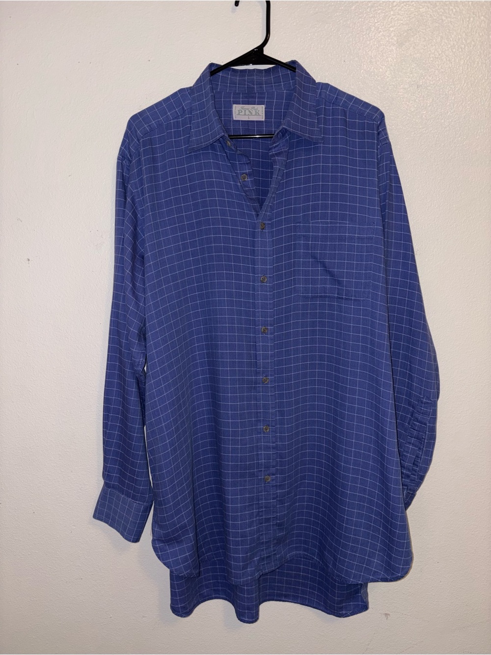 Thomas Pink Men’s Blue Button-Down Shirt Size Large